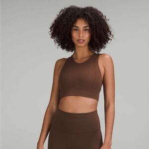 Lululemon Everlux Mesh-Back Train Bra High Neck Longline, C/D Cup